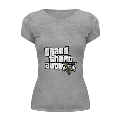 Заказать женскую футболку в Москве. Футболка базовая Grand Theft Auto 5 от BURNSHIRTS - готовые дизайны и нанесение принтов.