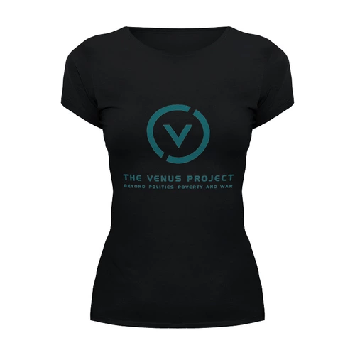 Заказать женскую футболку в Москве. Футболка базовая Проект "Венера" Жака Фреско от tea-tree - готовые дизайны и нанесение принтов.