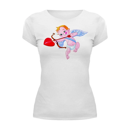 Заказать женскую футболку в Москве. Футболка базовая ангел от niggalay - готовые дизайны и нанесение принтов.