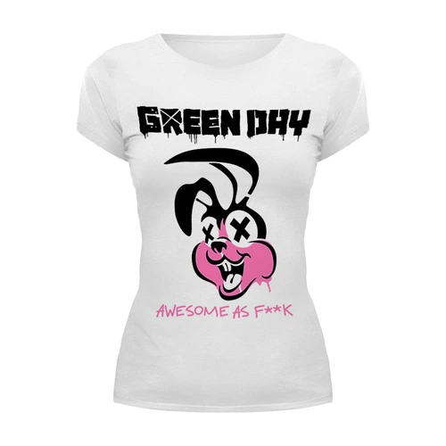 Заказать женскую футболку в Москве. Футболка базовая Green Day от geekbox - готовые дизайны и нанесение принтов.
