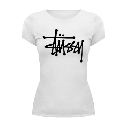 Заказать женскую футболку в Москве. Футболка базовая Stussy от DESIGNER   - готовые дизайны и нанесение принтов.
