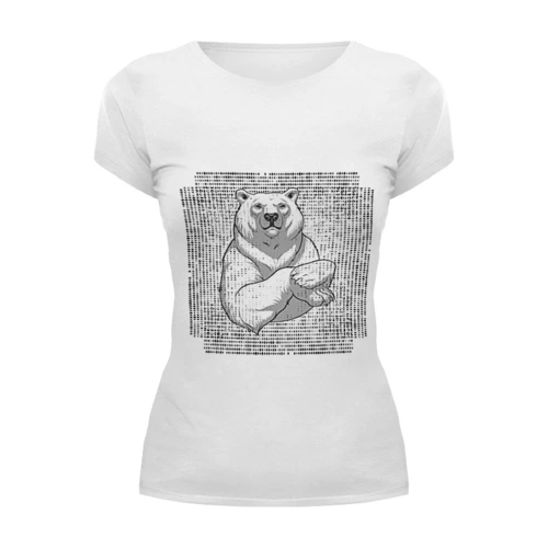Заказать женскую футболку в Москве. Футболка базовая polar bear от stepan gilev - готовые дизайны и нанесение принтов.