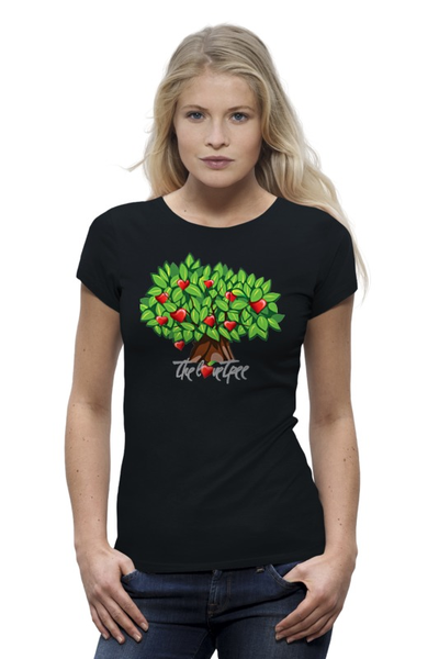 Заказать женскую футболку в Москве. Футболка базовая iCalistini The Love Tree Дерево Любви от iCALISTIni - готовые дизайны и нанесение принтов.