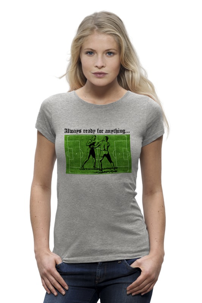 Заказать женскую футболку в Москве. Футболка базовая Фанаты от торгаш - готовые дизайны и нанесение принтов.