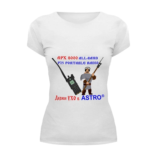 Заказать женскую футболку в Москве. Футболка базовая ASTRO 25 от serdar - готовые дизайны и нанесение принтов.