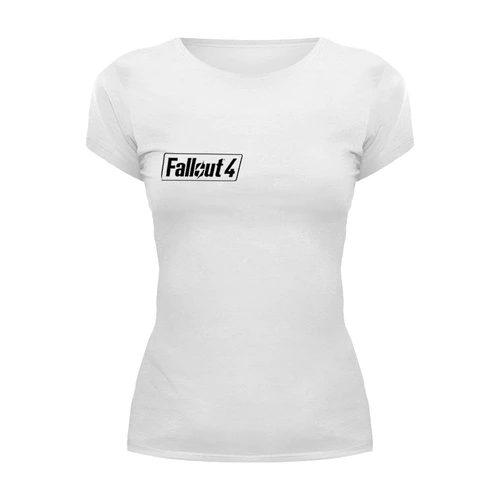 Заказать женскую футболку в Москве. Футболка базовая Fallout 4 Logo от MKT - готовые дизайны и нанесение принтов.