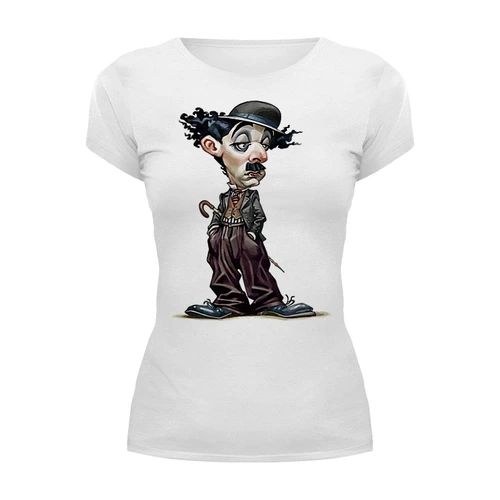 Заказать женскую футболку в Москве. Футболка базовая Charlie Chaplin от balden - готовые дизайны и нанесение принтов.