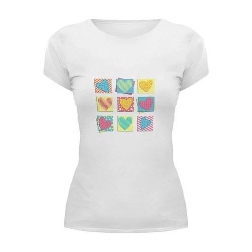 Заказать женскую футболку в Москве. Футболка базовая "Love" от Abstractiya - готовые дизайны и нанесение принтов.