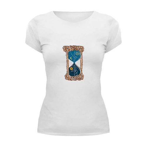 Заказать женскую футболку в Москве. Футболка базовая Песочные часы от THE_NISE  - готовые дизайны и нанесение принтов.