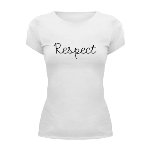 Заказать женскую футболку в Москве. Футболка базовая Respect от THE_NISE  - готовые дизайны и нанесение принтов.