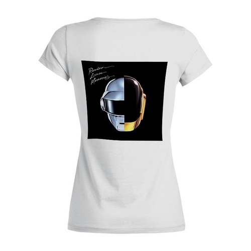 Заказать женскую футболку в Москве. Футболка базовая Daft Punk от KinoArt - готовые дизайны и нанесение принтов.