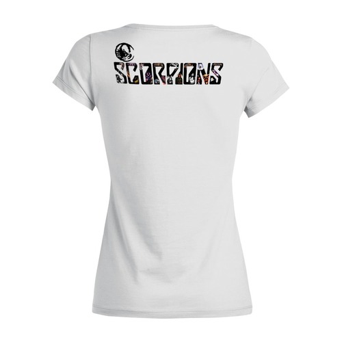 Заказать женскую футболку в Москве. Футболка базовая Scorpions от  ЯрМайка - готовые дизайны и нанесение принтов.