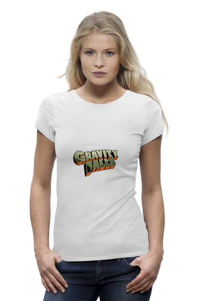 Заказать женскую футболку в Москве. Футболка базовая Gravity Falls от Катерина Синицына - готовые дизайны и нанесение принтов.