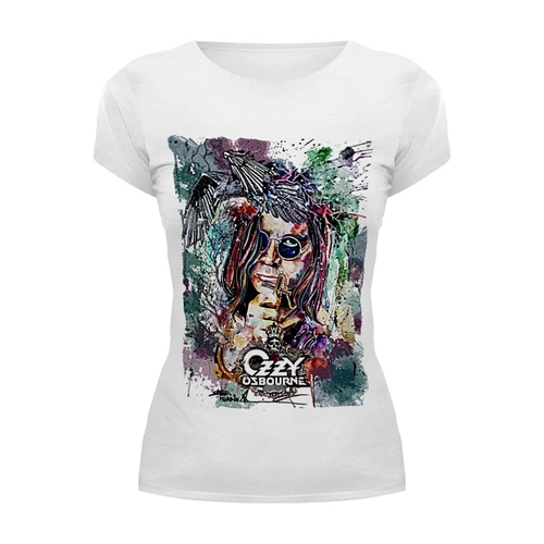 Заказать женскую футболку в Москве. Футболка базовая Ozzy Osbourne от roxy - готовые дизайны и нанесение принтов.