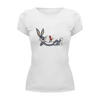 Заказать женскую футболку в Москве. Футболка базовая Bugs Bunny от ПРИНТЫ ПЕЧАТЬ  - готовые дизайны и нанесение принтов.