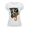 Заказать женскую футболку в Москве. Футболка базовая Лисичка (Fox) от coolmag - готовые дизайны и нанесение принтов.