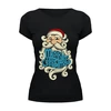 Заказать женскую футболку в Москве. Футболка базовая Дед Мороз (Santa) от coolmag - готовые дизайны и нанесение принтов.