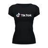 Заказать женскую футболку в Москве. Футболка базовая TikTok  от DESIGNER   - готовые дизайны и нанесение принтов.