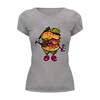 Заказать женскую футболку в Москве. Футболка базовая Гамбургер от svetlanas - готовые дизайны и нанесение принтов.