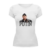 Заказать женскую футболку в Москве. Футболка базовая Putin от THE_NISE  - готовые дизайны и нанесение принтов.
