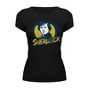 Заказать женскую футболку в Москве. Футболка базовая Sherlock  от cherdantcev - готовые дизайны и нанесение принтов.