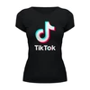 Заказать женскую футболку в Москве. Футболка базовая TikTok  от DESIGNER   - готовые дизайны и нанесение принтов.