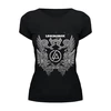 Заказать женскую футболку в Москве. Футболка базовая Linkin Park - logo от Денис - готовые дизайны и нанесение принтов.
