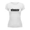 Заказать женскую футболку в Москве. Футболка базовая Stussy от DESIGNER   - готовые дизайны и нанесение принтов.