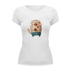 Заказать женскую футболку в Москве. Футболка базовая  Котик от THE_NISE  - готовые дизайны и нанесение принтов.
