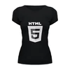 Заказать женскую футболку в Москве. Футболка базовая dark html5 от keetekat - готовые дизайны и нанесение принтов.