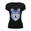 Заказать женскую футболку в Москве. Футболка базовая Wolf (Волк) от Polilog - готовые дизайны и нанесение принтов.