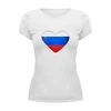 Заказать женскую футболку в Москве. Футболка базовая сердце от THE_NISE  - готовые дизайны и нанесение принтов.