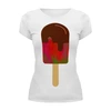 Заказать женскую футболку в Москве. Футболка базовая Ice-Ice-Ice Cream от Pinky-Winky - готовые дизайны и нанесение принтов.