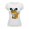 Заказать женскую футболку в Москве. Футболка базовая Лисенок панда от Little Pets - готовые дизайны и нанесение принтов.