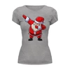 Заказать женскую футболку в Москве. Футболка базовая Dabbing Santa от skynatural - готовые дизайны и нанесение принтов.