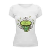 Заказать женскую футболку в Москве. Футболка базовая Зеленый чай от sintara - готовые дизайны и нанесение принтов.