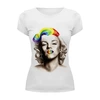 Заказать женскую футболку в Москве. Футболка базовая Marilyn Monroe от Vinli.shop  - готовые дизайны и нанесение принтов.