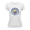 Заказать женскую футболку в Москве. Футболка базовая Manchester City от THE_NISE  - готовые дизайны и нанесение принтов.