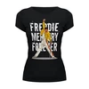 Заказать женскую футболку в Москве. Футболка базовая ✪ Freddie Mercury ✪ от balden - готовые дизайны и нанесение принтов.