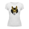 Заказать женскую футболку в Москве. Футболка базовая Gold Afro Rabbit от Felix Kotezki - готовые дизайны и нанесение принтов.