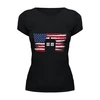 Заказать женскую футболку в Москве. Футболка базовая Tardis USA от skynatural - готовые дизайны и нанесение принтов.