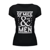 Заказать женскую футболку в Москве. Футболка базовая Of Mice & Men от geekbox - готовые дизайны и нанесение принтов.