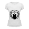 Заказать женскую футболку в Москве. Футболка базовая Anonymous от badiy1 - готовые дизайны и нанесение принтов.