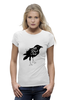 Заказать женскую футболку в Москве. Футболка базовая Black crow от frau - готовые дизайны и нанесение принтов.