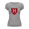 Заказать женскую футболку в Москве. Футболка базовая Гарвард Кримсон (Harvard Crimson)  от KinoArt - готовые дизайны и нанесение принтов.