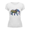 Заказать женскую футболку в Москве. Футболка базовая Индийский Слон от BeliySlon - готовые дизайны и нанесение принтов.
