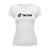 Заказать женскую футболку в Москве. Футболка базовая TikTok  от DESIGNER   - готовые дизайны и нанесение принтов.