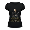 Заказать женскую футболку в Москве. Футболка базовая Michael Jackson  от carolina - готовые дизайны и нанесение принтов.