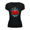 Заказать женскую футболку в Москве. Футболка базовая Сердце от Romanova - готовые дизайны и нанесение принтов.