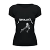 Заказать женскую футболку в Москве. Футболка базовая Metallica от BURNSHIRTS - готовые дизайны и нанесение принтов.